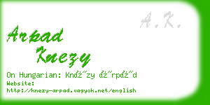 arpad knezy business card